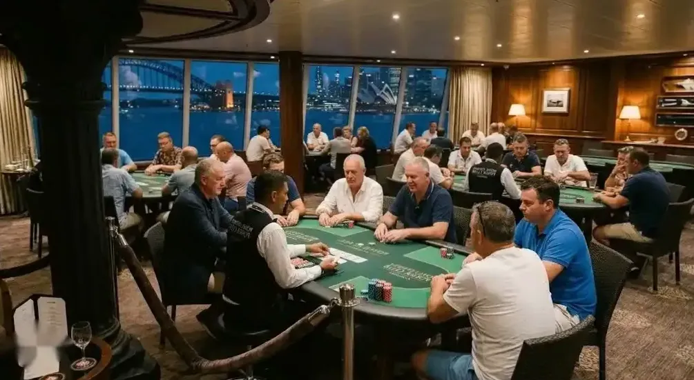 High-roller salon aboard the ship